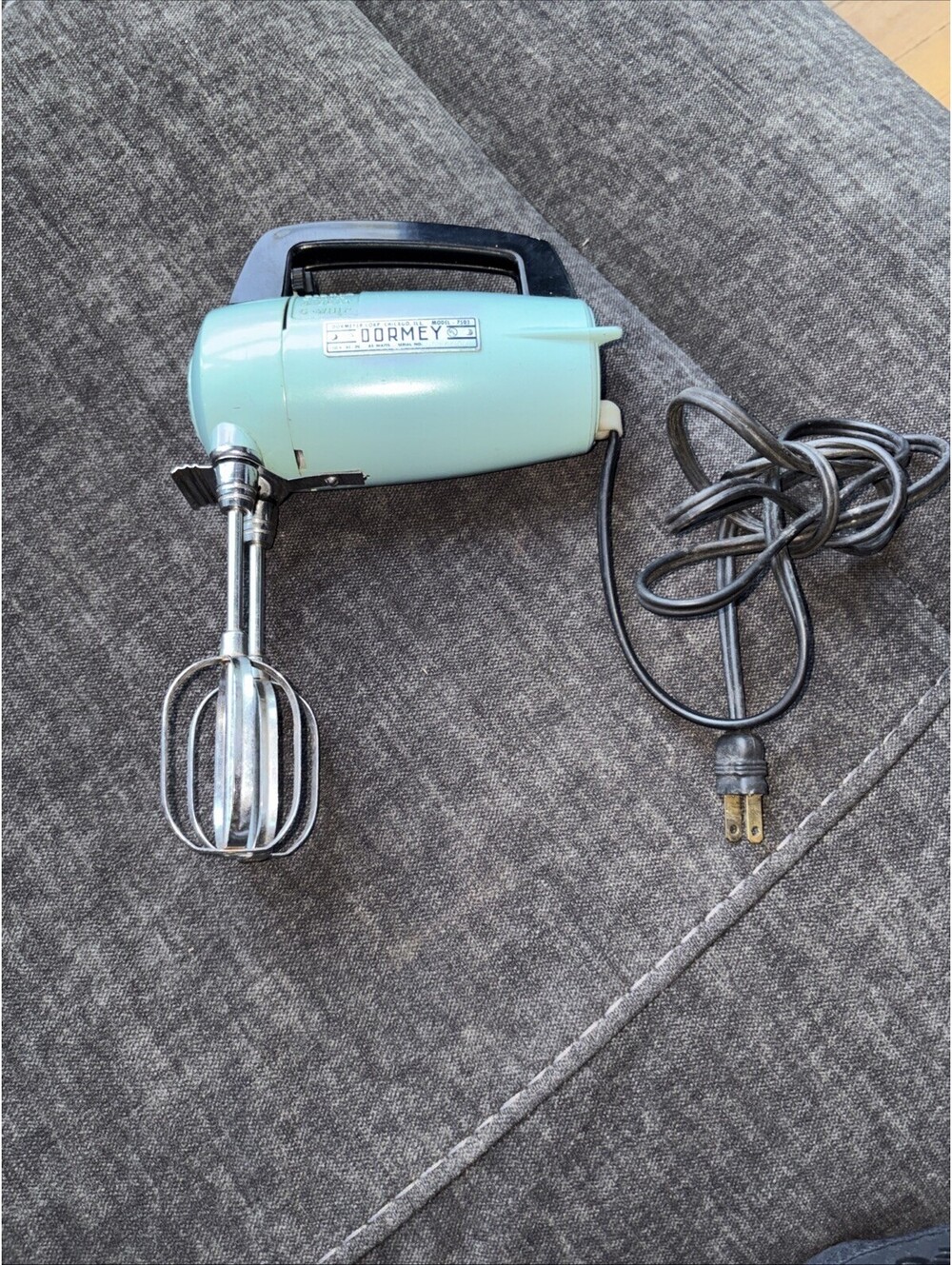 Vintage 50's Model 7503 Dormey Portable Electric Hand Mixer 65 Watt Works